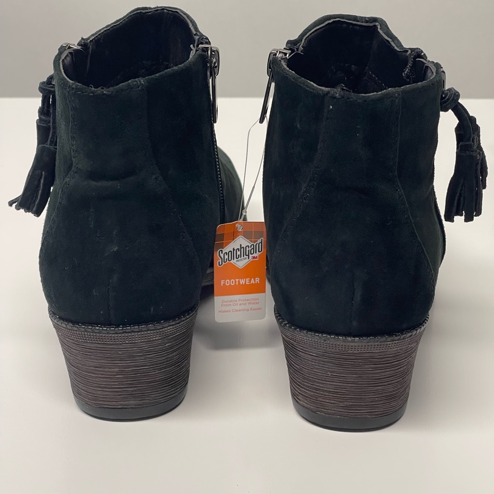 Propet Rebel Black Suede Tassel Double Zip Ankle Boots Womens Size 7 NEW w/o Box - Picture 5 of 10